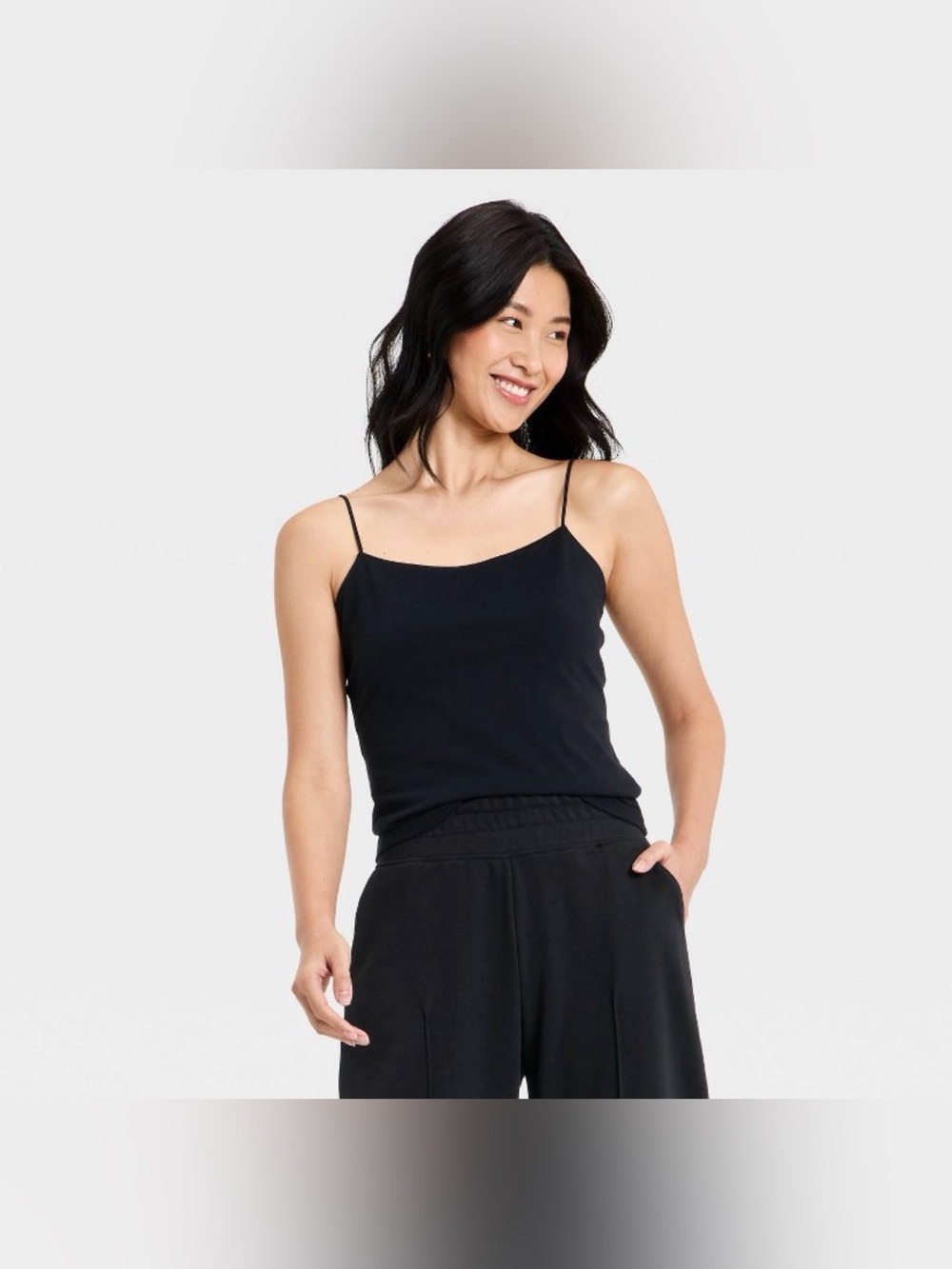A New Day Black Sculpt Cami Top NWT Medium